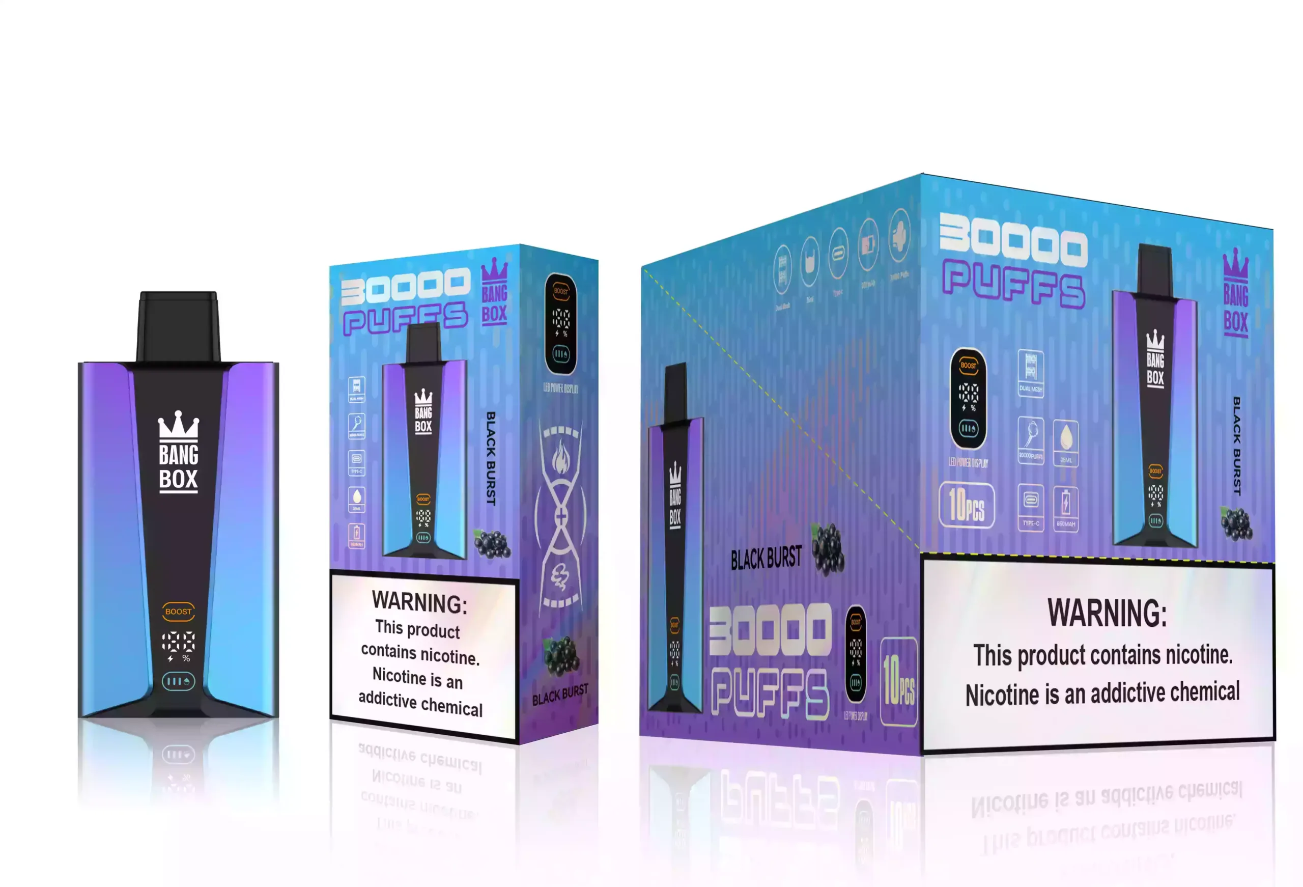 BANG BOX 30000 puffs Vape durable explosion de goûts