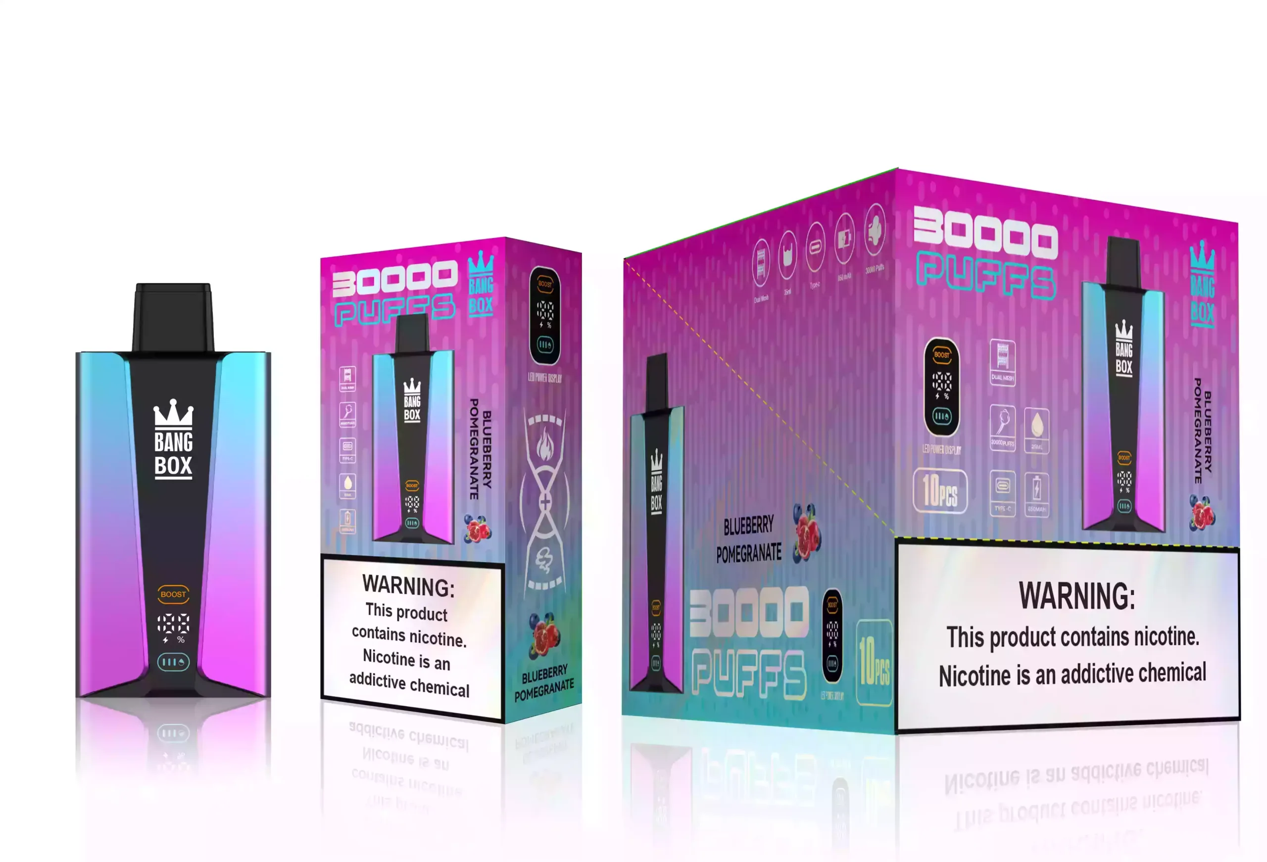 BANG BOX 30000 puffs Vape durable explosion de goûts