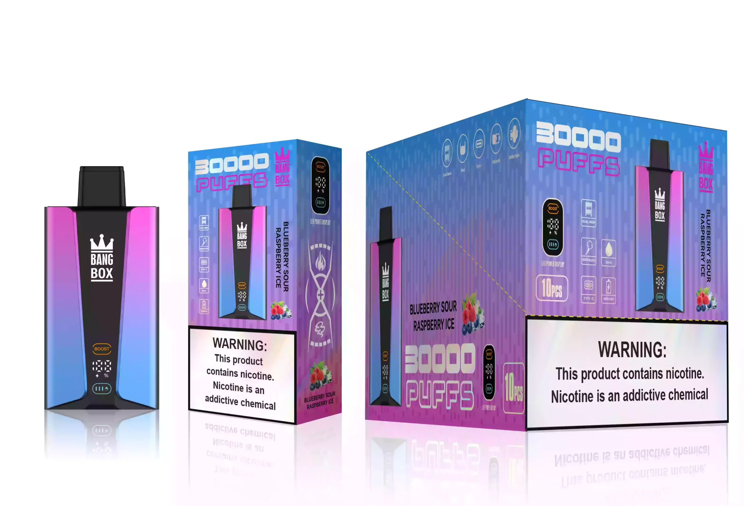 BANG BOX 30000 puffs Vape durable explosion de goûts