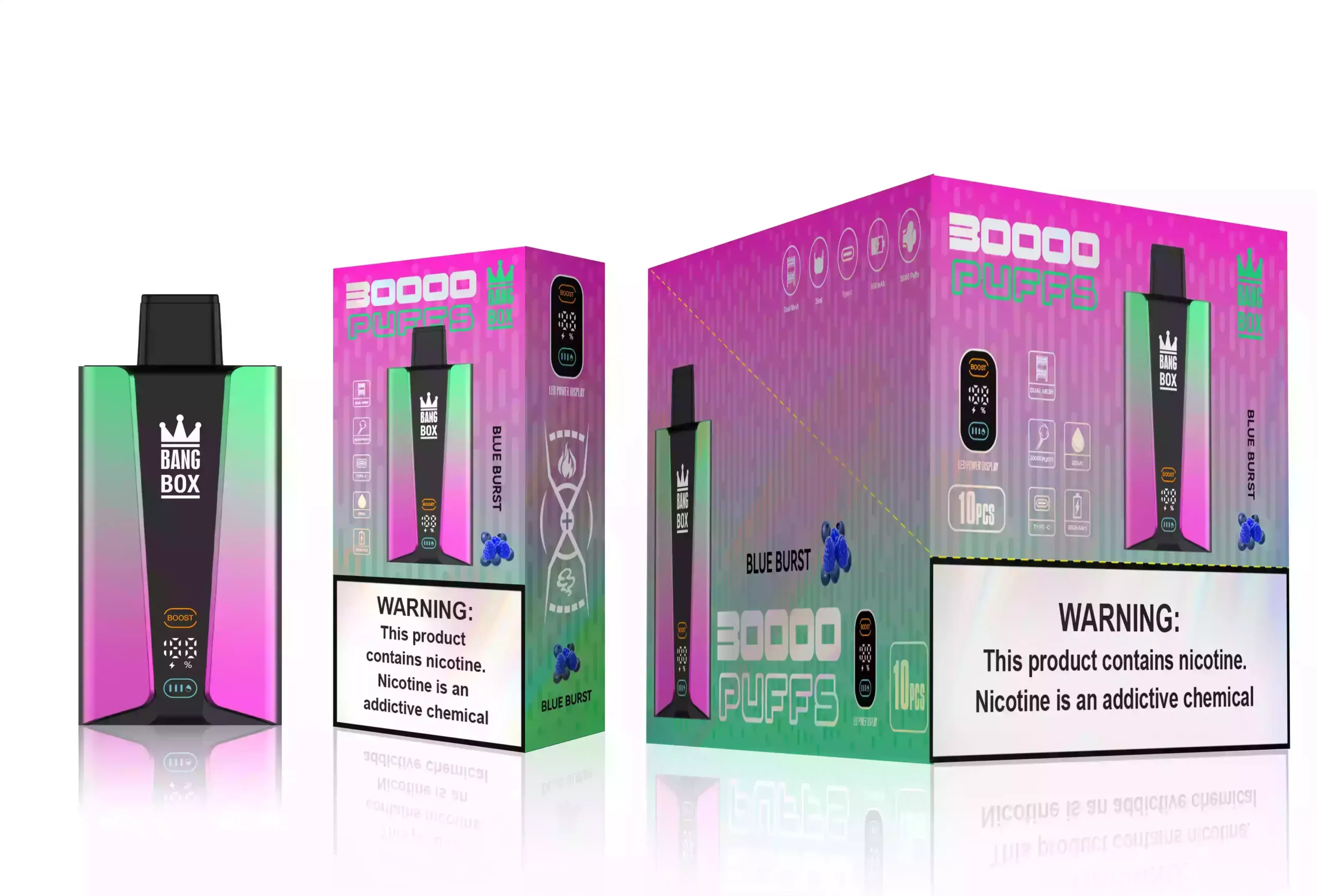 BANG BOX 30000 puffs Vape durable explosion de goûts