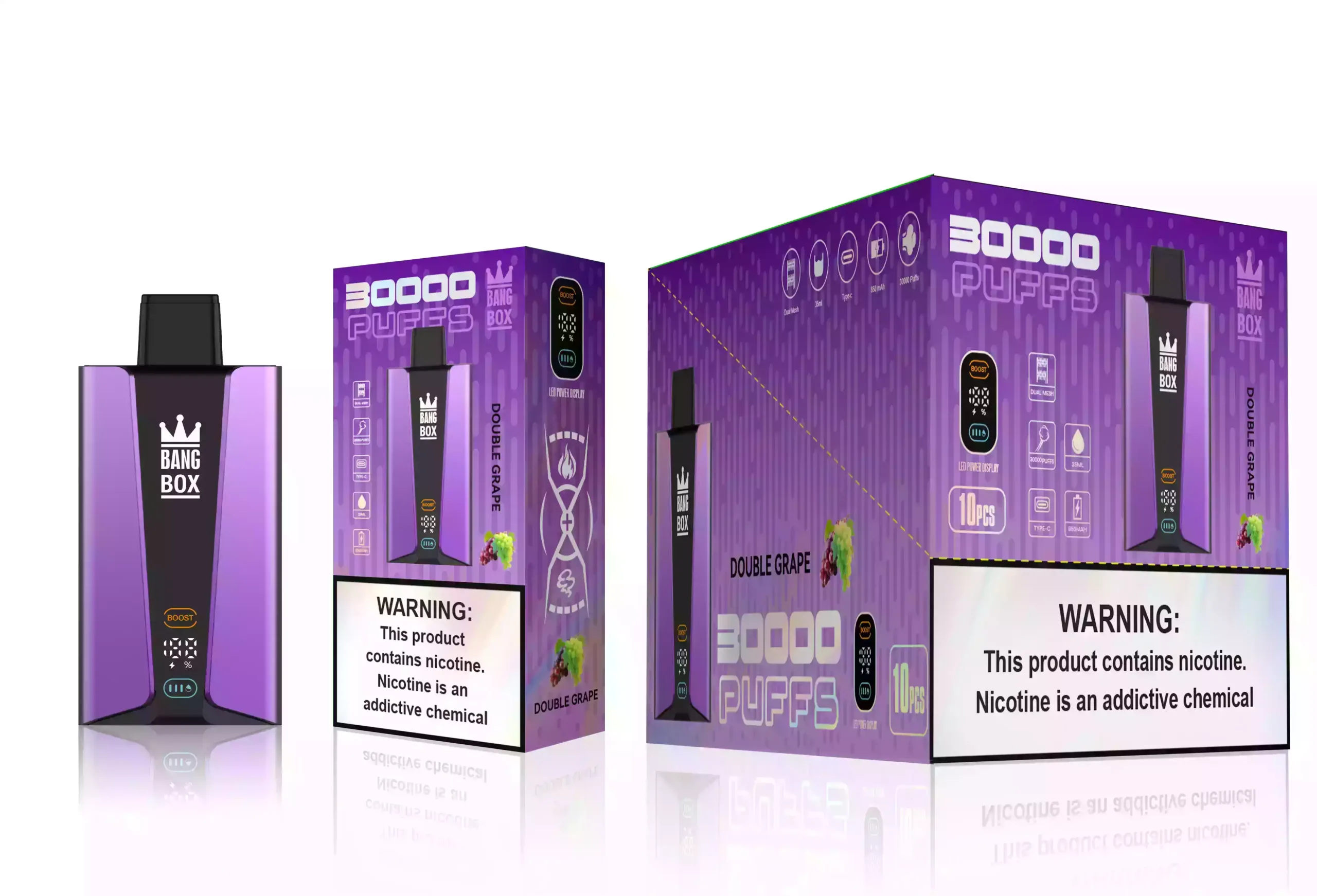 BANG BOX 30000 puffs Vape durable explosion de goûts