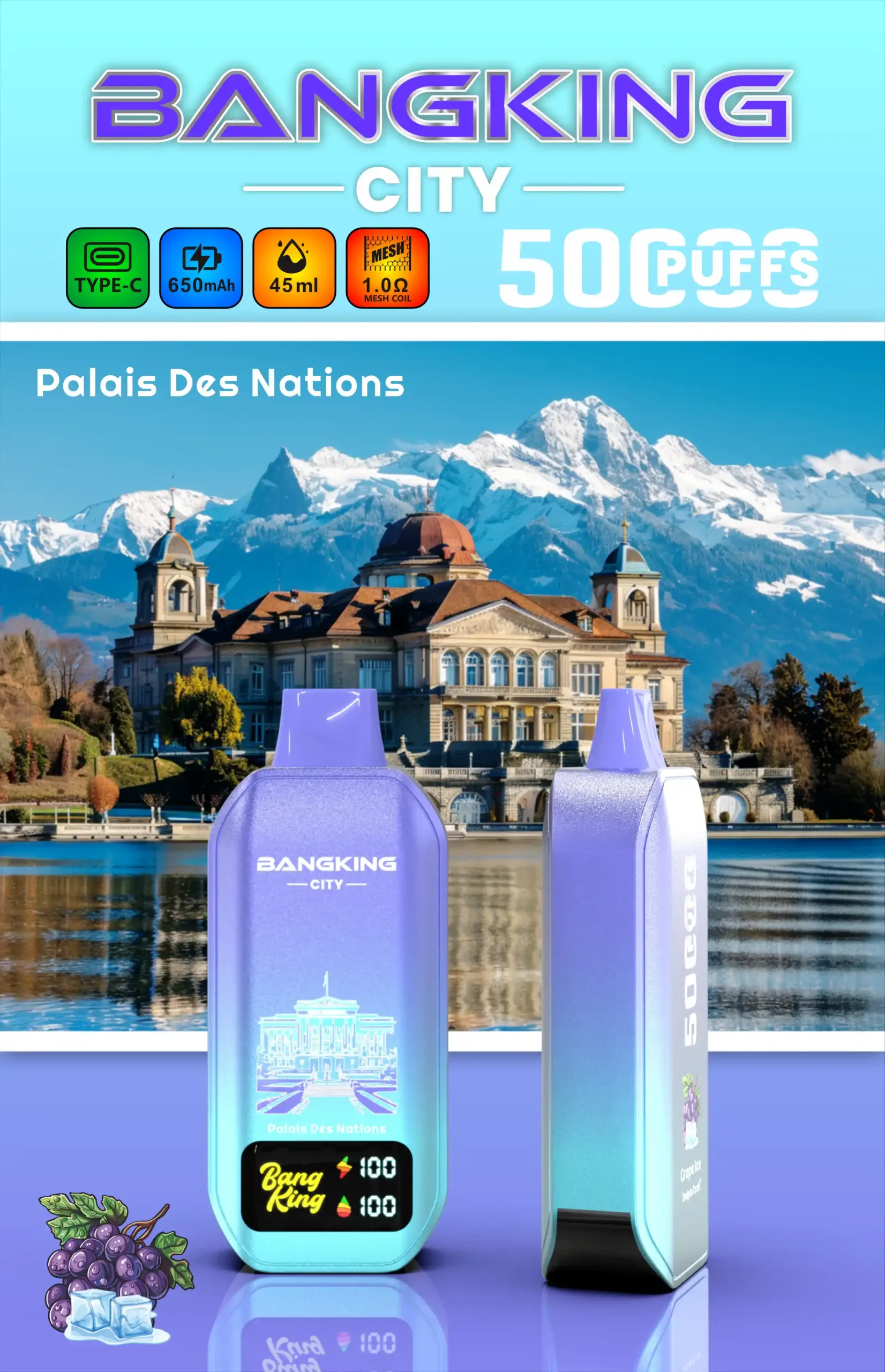 BANG KING 50000 puffs CITY BK5 CT Vape jetable puissante
