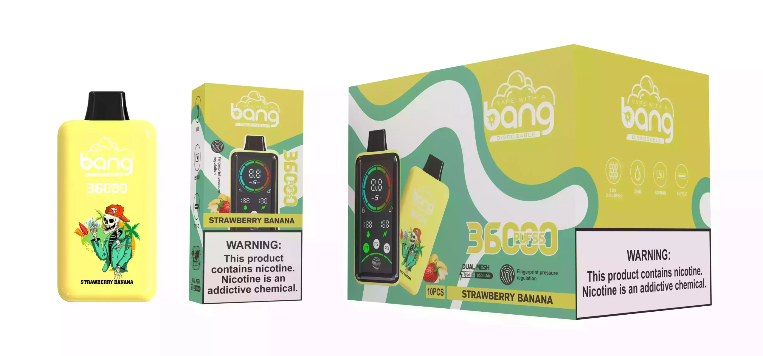 Bang 36000 Puffs Vape jetable puissante et durable