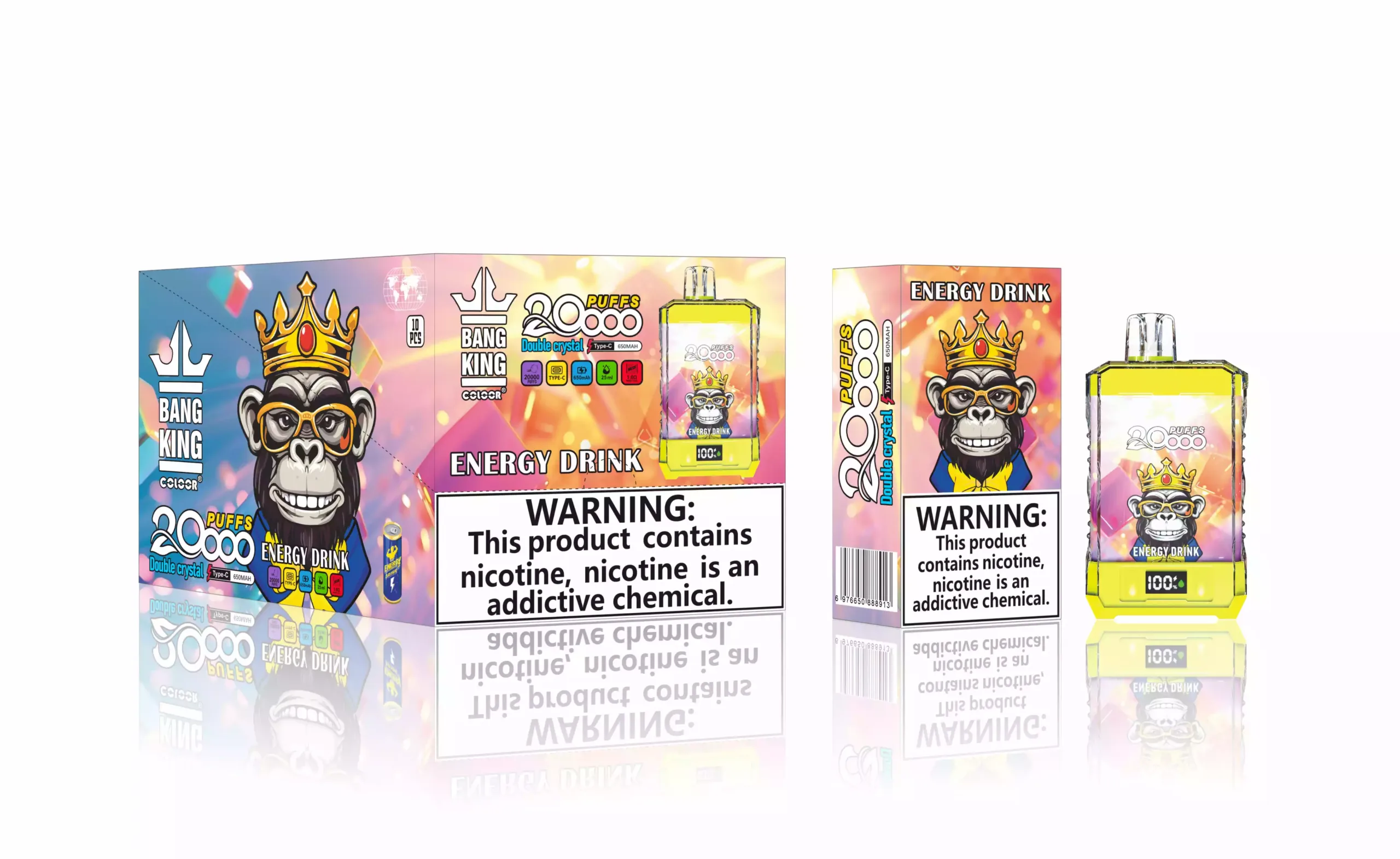 Bang King 20000 Puffs Vape Jetable 20K aux Saveurs Fruitées