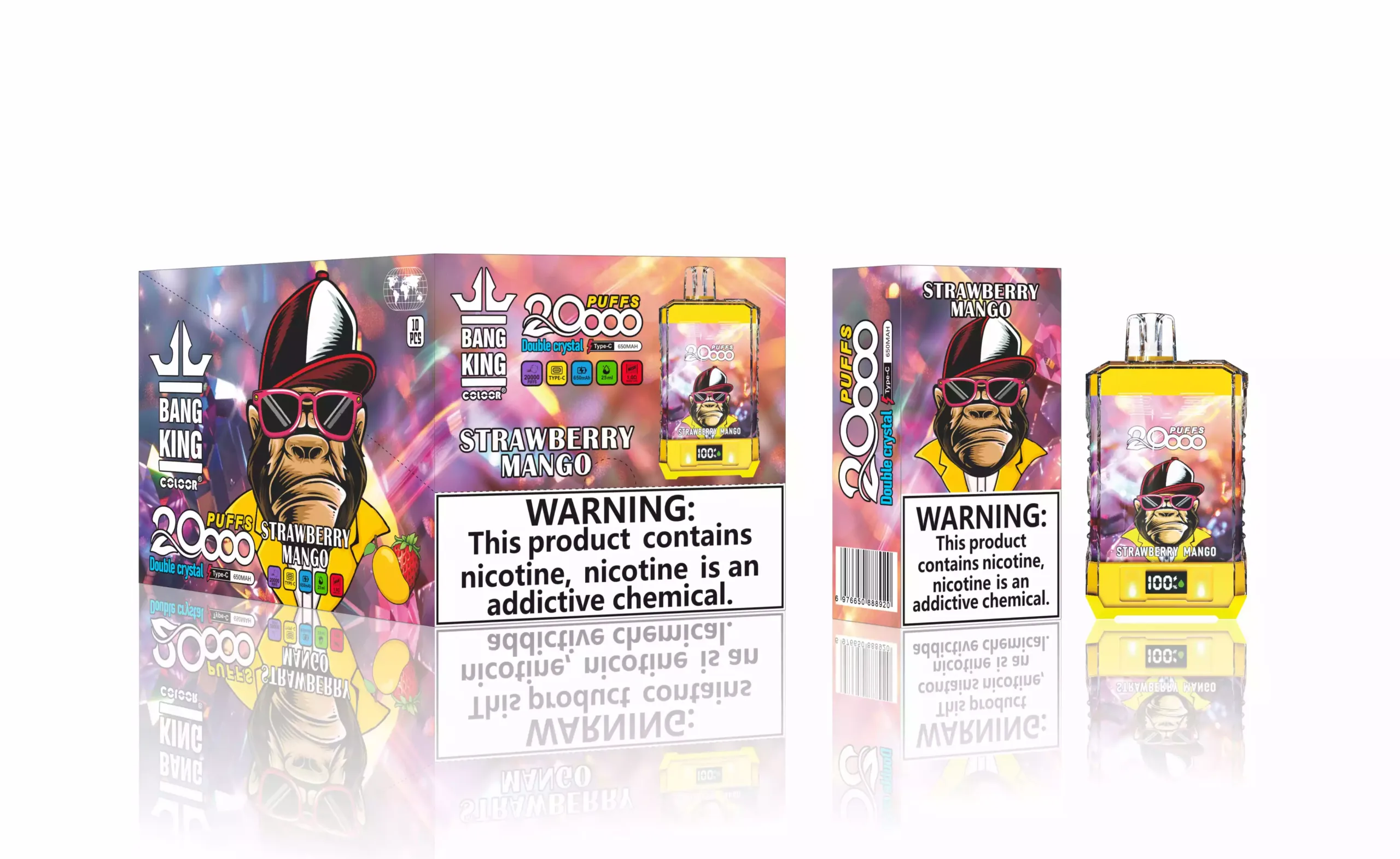 Bang King 20000 Puffs Vape Jetable 20K aux Saveurs Fruitées