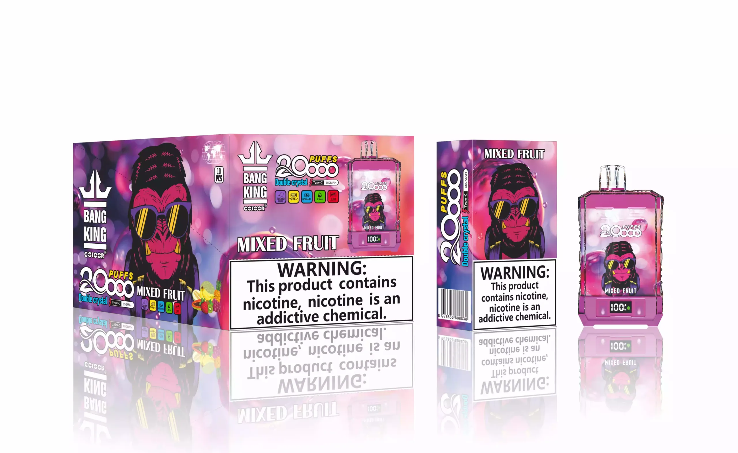 Bang King 20000 Puffs Vape Jetable 20K aux Saveurs Fruitées