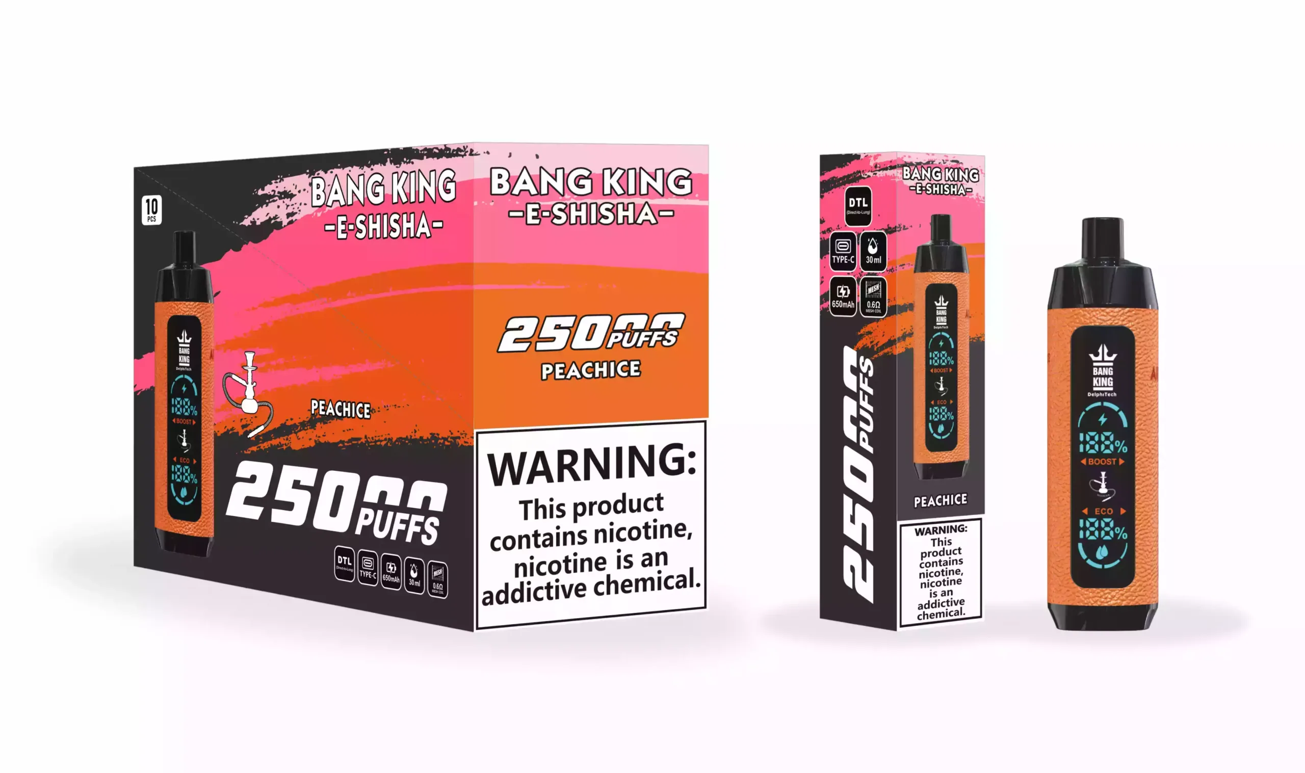 Bang King 25K 25000 Puffs Leather Case Vape premium jetable