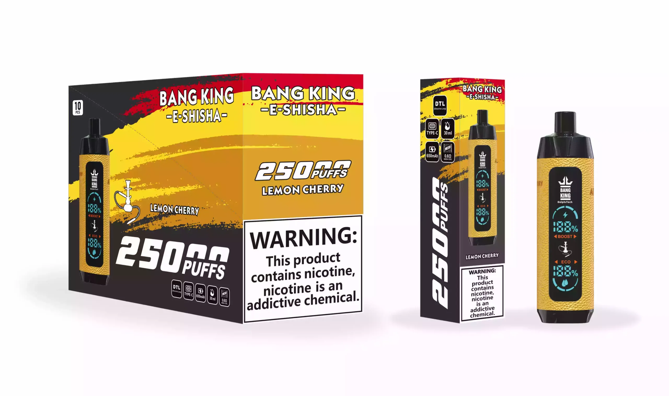 Bang King 25K 25000 Puffs Leather Case Vape premium jetable