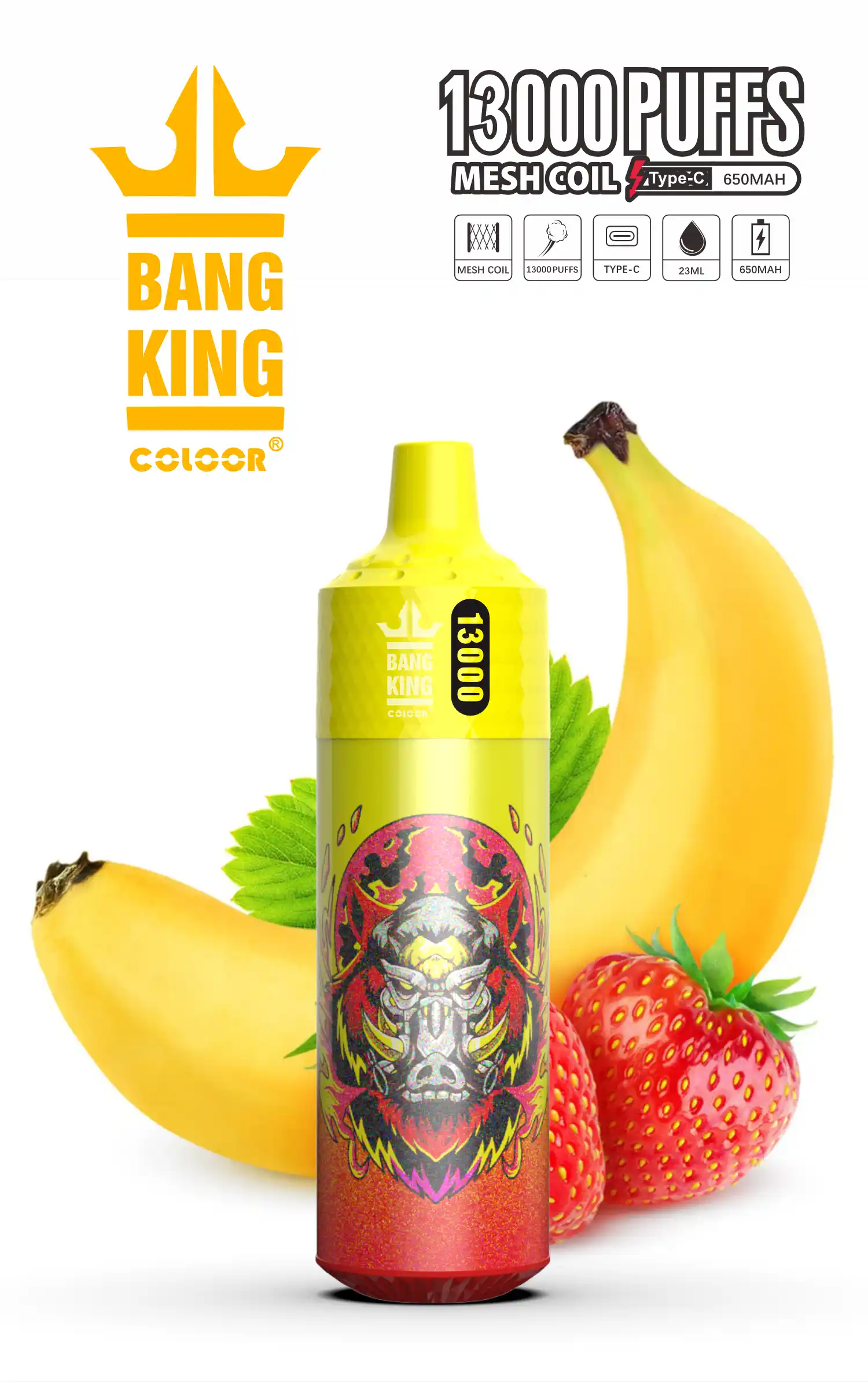 Bang king 13000 Puffs B13K Vape jetable puissante et portable