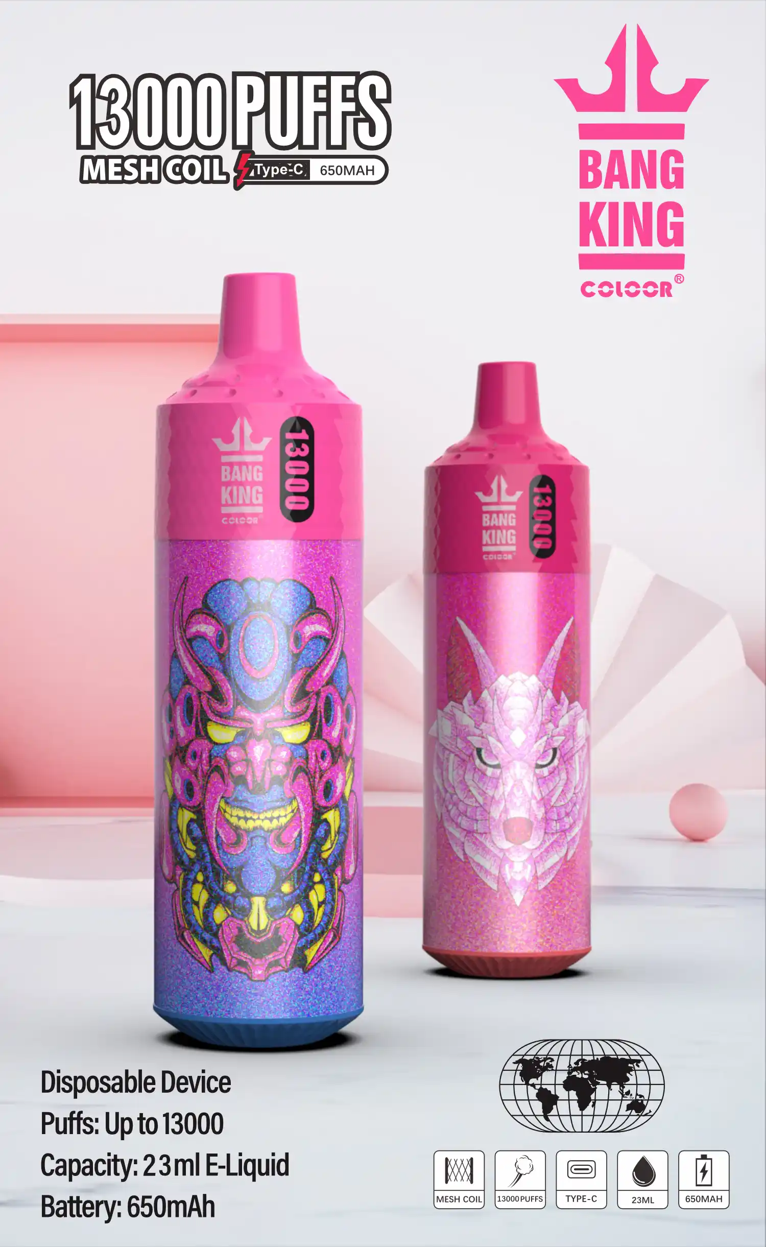 Bang king 13000 Puffs B13K Vape jetable puissante et portable