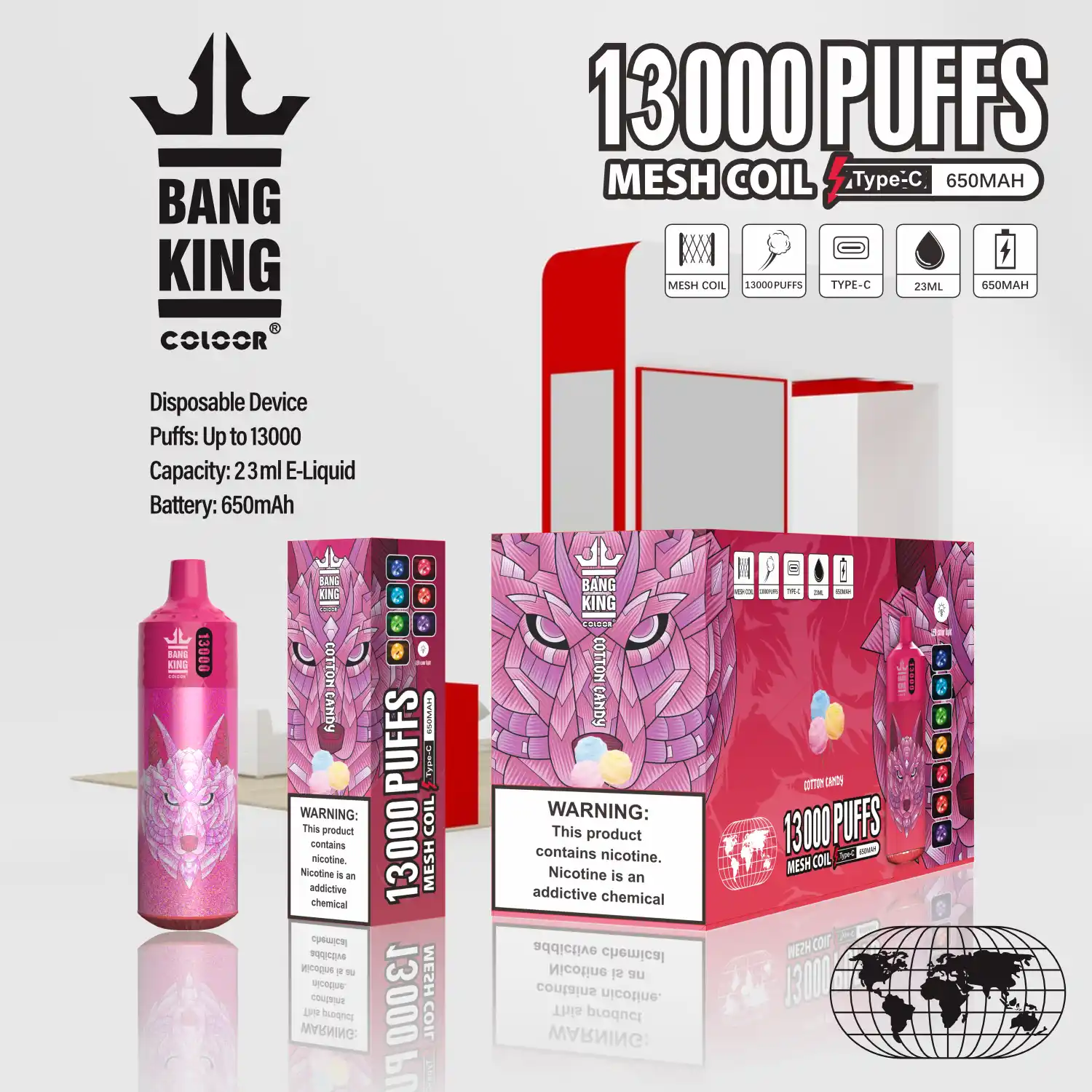 Bang king 13000 Puffs B13K Vape jetable puissante et portable