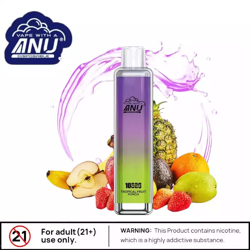 ANU Crystal 10000 Puffs Vape avec Mesh Coil et 18ml Eliquide
