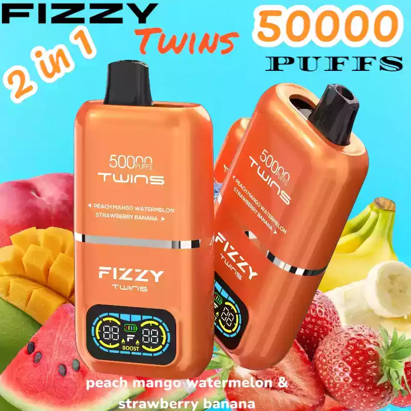 FIZZY Twins 50000 Puffs Vape Double Saveur avec Mesh Coil