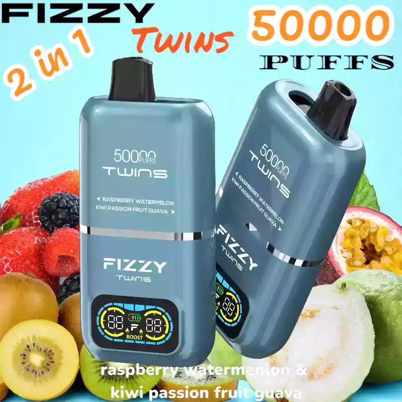FIZZY Twins 50000 Puffs Vape Double Saveur avec Mesh Coil