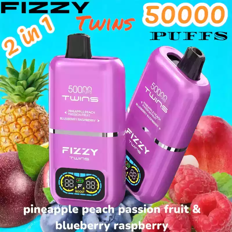 FIZZY Twins 50000 Puffs Vape Double Saveur avec Mesh Coil