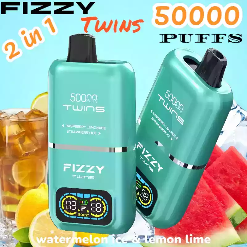 FIZZY Twins 50000 Puffs Vape Double Saveur avec Mesh Coil