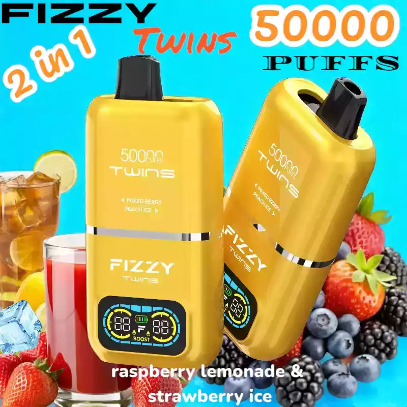 FIZZY Twins 50000 Puffs Vape Double Saveur avec Mesh Coil