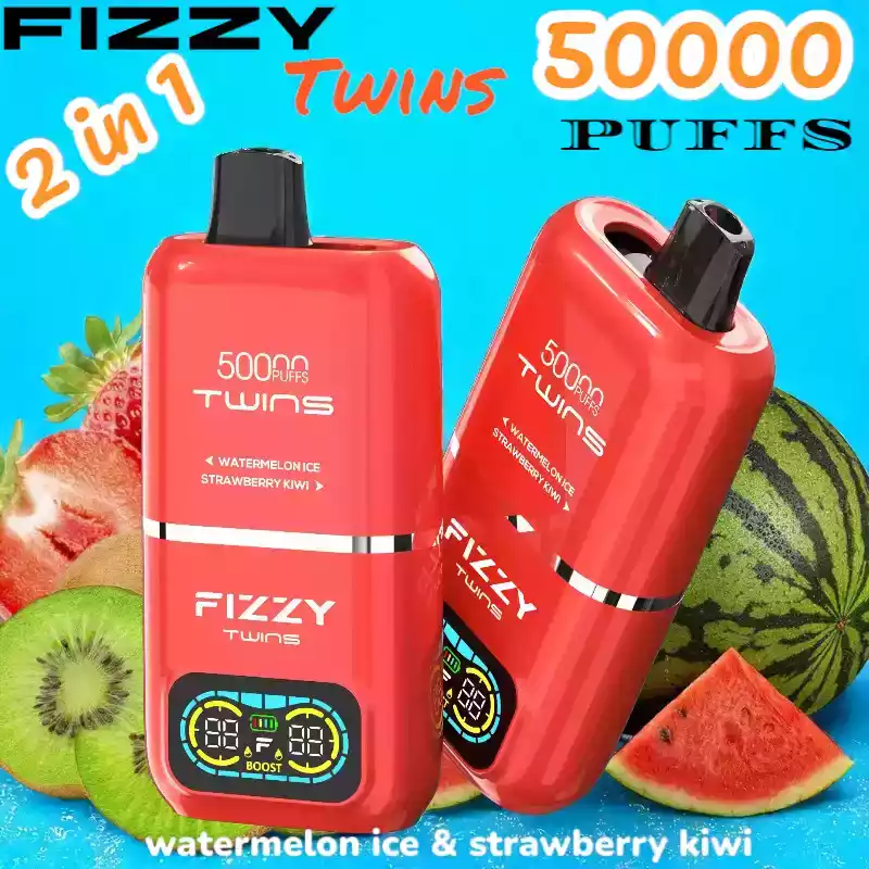 FIZZY Twins 50000 Puffs Vape Double Saveur avec Mesh Coil