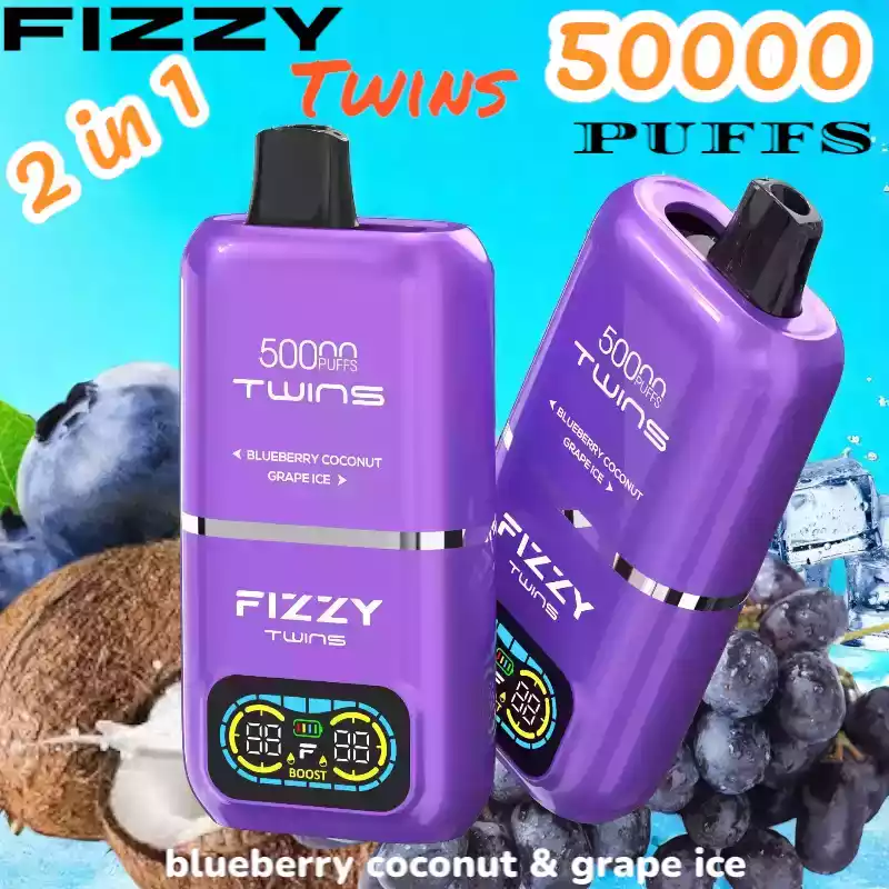 FIZZY Twins 50000 Puffs Vape Double Saveur avec Mesh Coil