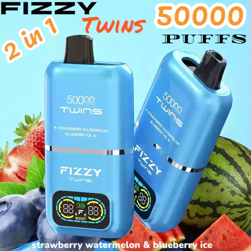 FIZZY Twins 50000 Puffs Vape Double Saveur avec Mesh Coil