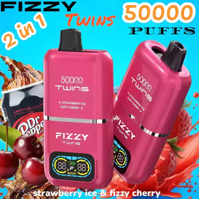 FIZZY Twins 50000 Puffs Vape Double Saveur avec Mesh Coil