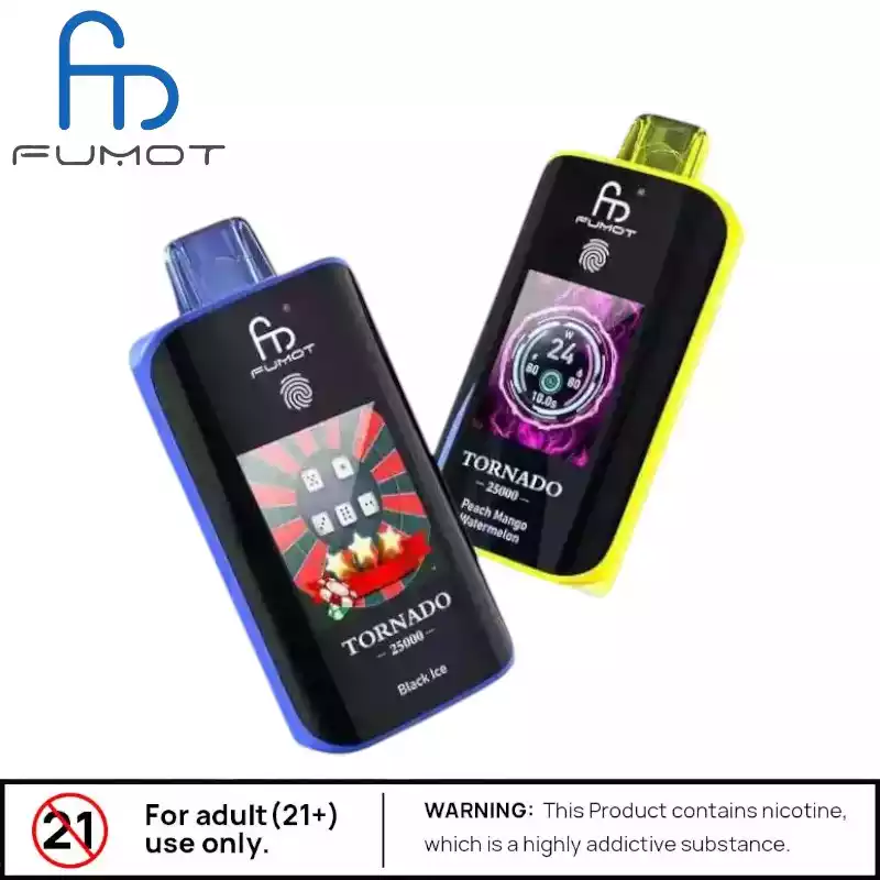 RandM Tornado 25000 Puffs Vape Écran TFT Dual Mesh Type-C