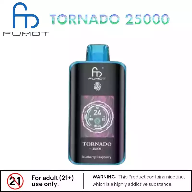 RandM Tornado 25000 Puffs Vape Écran TFT Dual Mesh Type-C